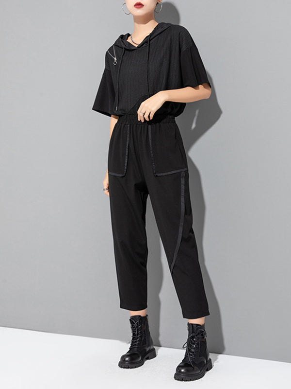 Harem Pants Ninth Pants Solid Color Split-Joint Casual Pants Bottoms Ninth Pants