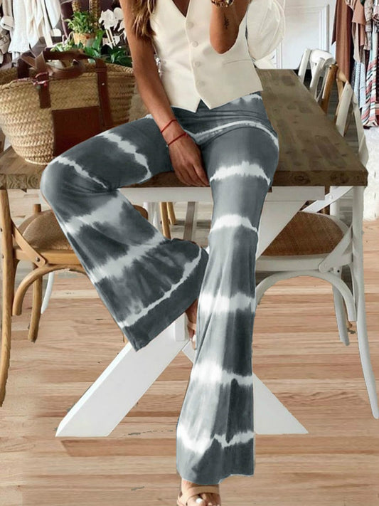 Women'S Horn Dyed Print Sports Home Casual Pants