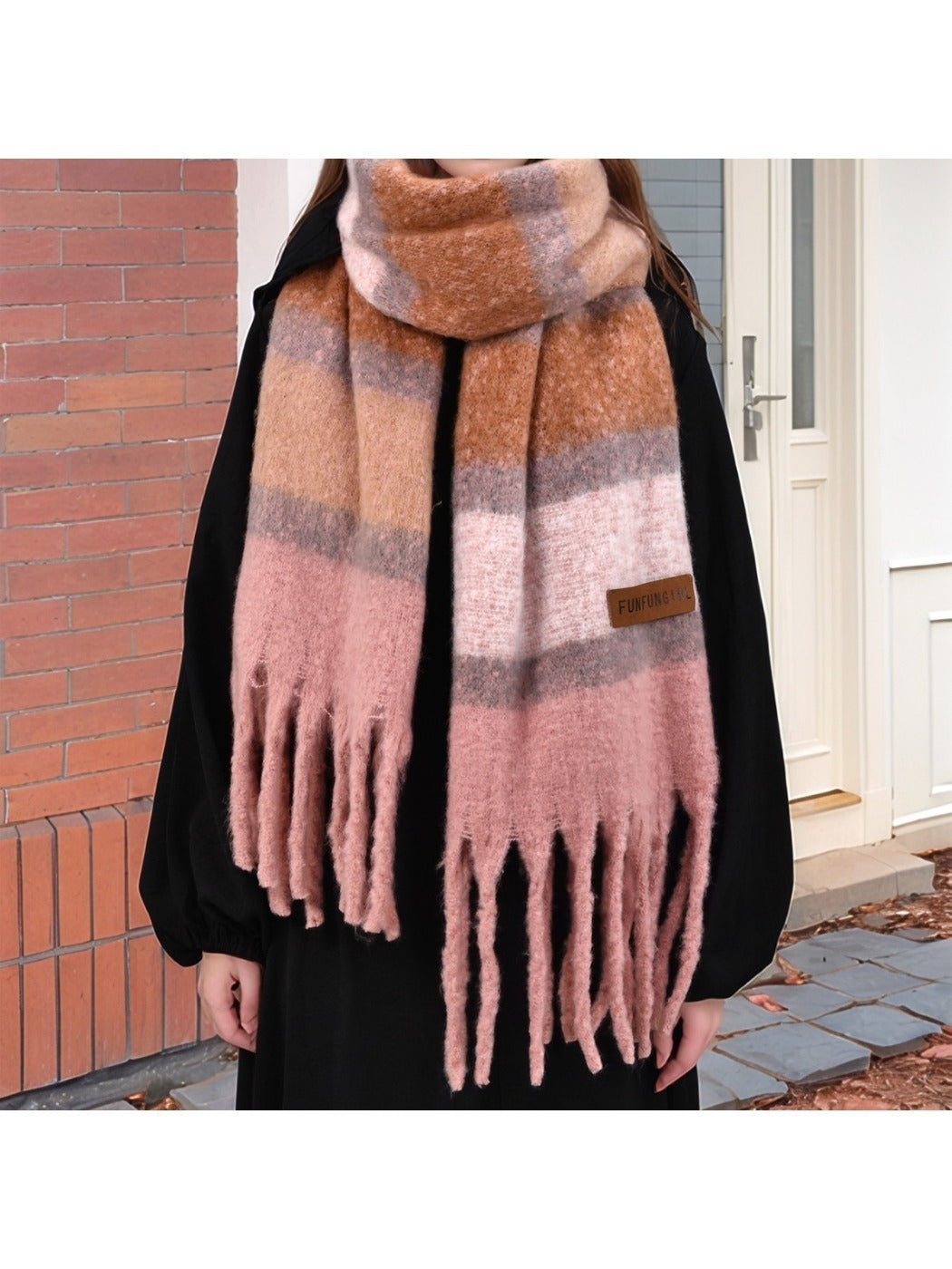 Sscarvii - Maillard Winter Tassel Scarf