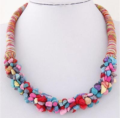 Women S Bohemia Style Coral Stone Necklace