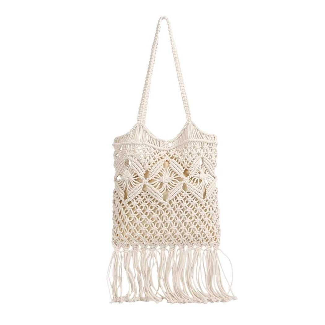Cosbai - Boho Fringe Crochet Bag - Basic &amp; Chic