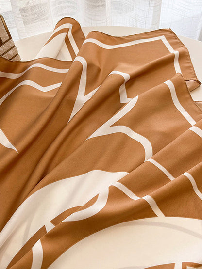 Square Printed Sun Protection Scarf