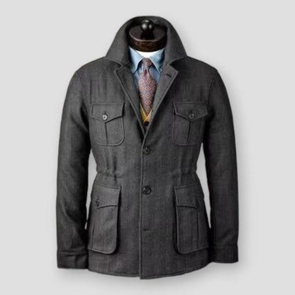 Men'S Tweed Jacket Tuxedo Woolen Suit High Quality Costumes  Wool Single Breasted Casual Slim Fit Male Blazers Winter