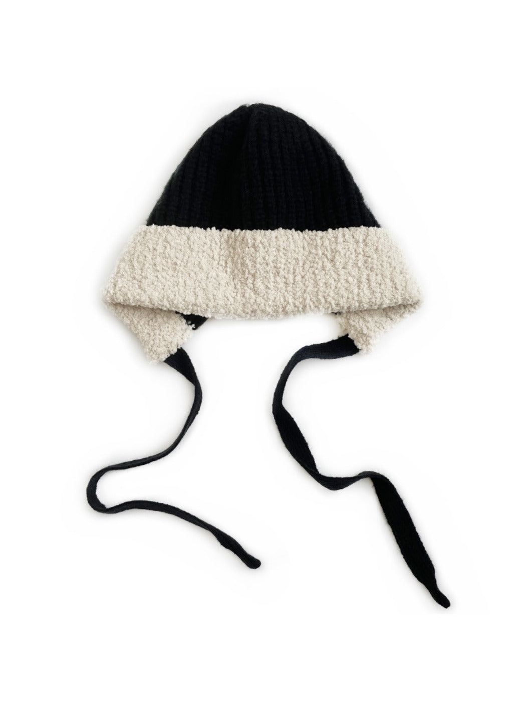 Haila - Knitted Beanie with Plush Trim &amp; Earflaps