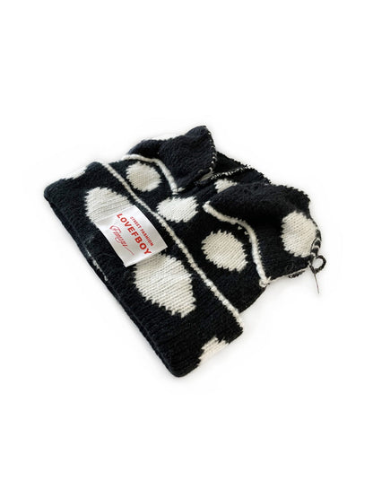 Haila - Polka Dots Cat-Ear Knitted Beanie