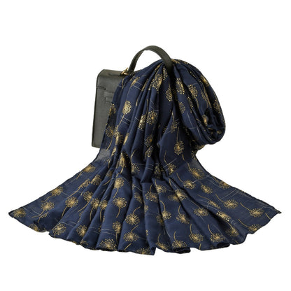 Scarvii - Golden Dandelion Printed Scarf - Stylish &amp;Soft