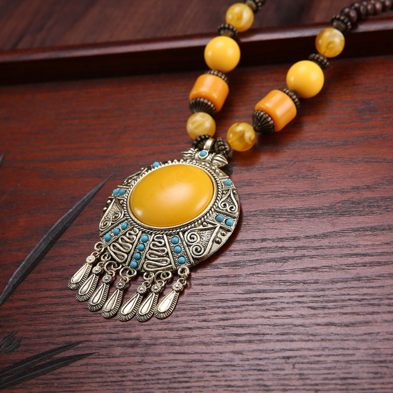 Tibetan Ethnic Style Retro Bohemian Necklace Pendant Beads With Jewelry