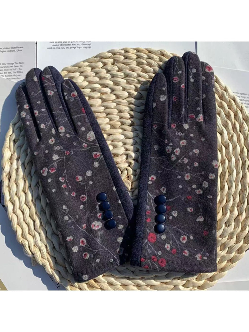 Gloving - Winter Floral Touchscreen Warm Gloves