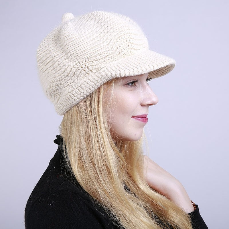 Knitted Thickened Duck Tongue Beret