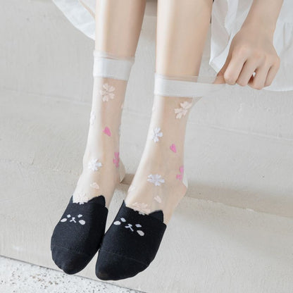 Rufia - Cute Patterned Mid-Calf Socks