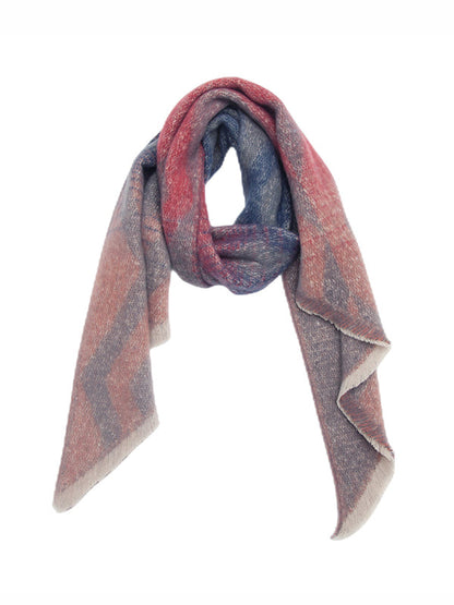 Fringed Keep Warm Plaid Shawl&Scarf