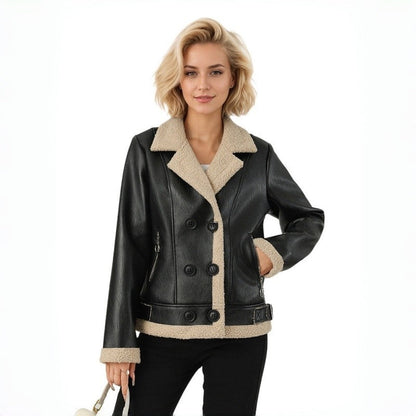 Fur Collar Shearling Jacket