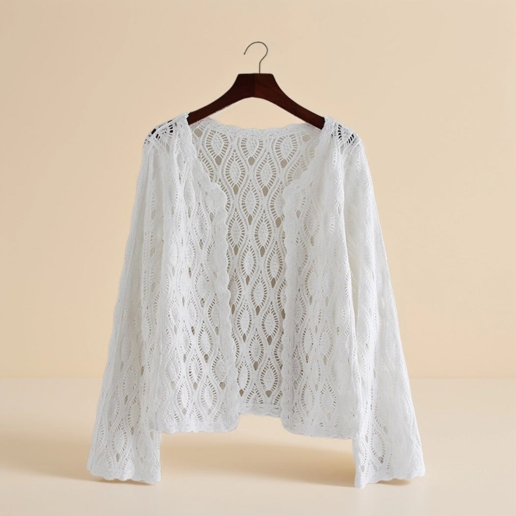 Crosa - Diamond Crochet Cardigan – All-Season Lace Cover-Up