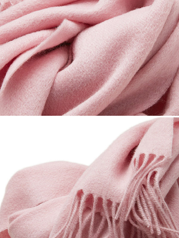 Simple Casual Wool Tassels Scarf
