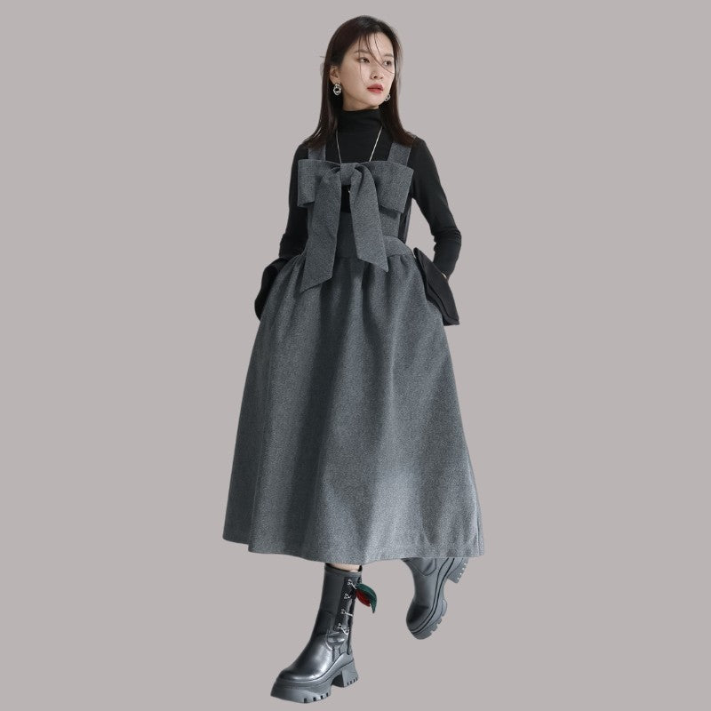 Bowknot Suspender Skirt