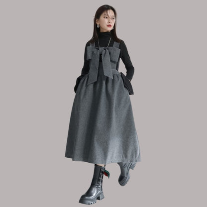 Bowknot Suspender Skirt