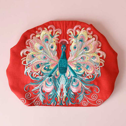 Embroidered Headgear Spring And Autumn Thin Disc Hair Headscarf Hat Ethnic Style 2024 New White Hair Hat