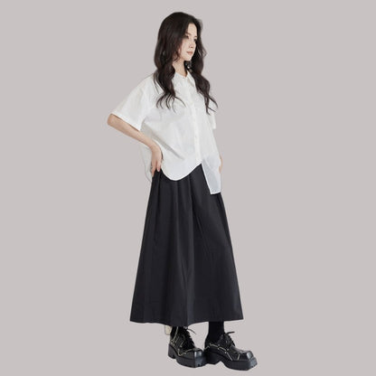 High-Waisted Midi Skirt