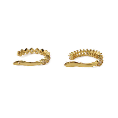 Geometric Diamond Ear Bone Clip Earring
