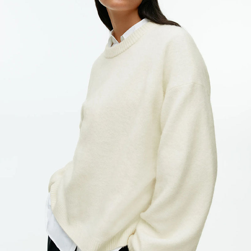 Fall Crew Neck Casual Thicken Warm Sweater