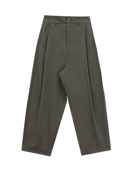 High Waisted Loose Solid Color Casual Pants Bottoms