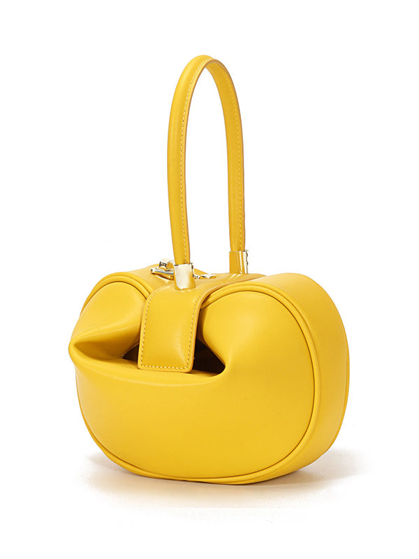 Retro Fashion Solid Color Three-Dimensional Handbags