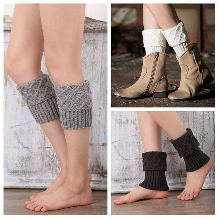 Boot Cuff Thick Short-Sleeved Thick Thick Bamboo Knit Wool Yarn Socks - 8