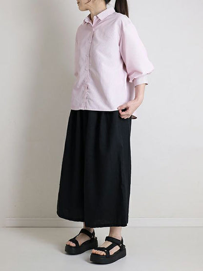 Leisure Fashion Wide Leg Loose Elasticity Solid Color Casual Pants Bottoms