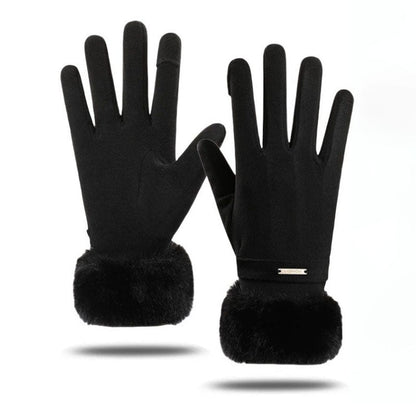 Winter Soft Windproof Thick Fleece Thermal Gloves