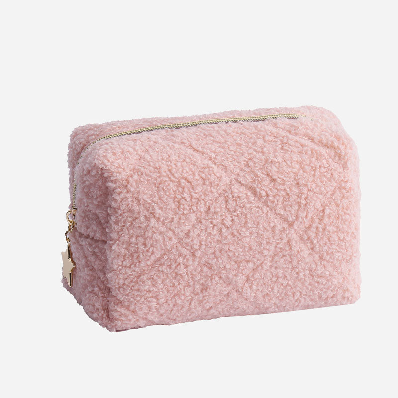 Fuzzy Plush Cute Mini Portable Makeup Bag