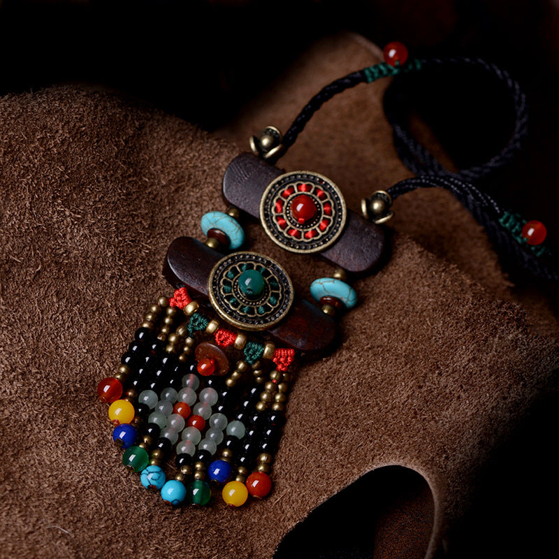 National Style And Creative Tassel Necklaces, Female Pendants, Ornaments, Vintage Sweater Chains