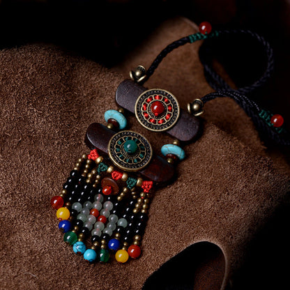 National Style And Creative Tassel Necklaces, Female Pendants, Ornaments, Vintage Sweater Chains