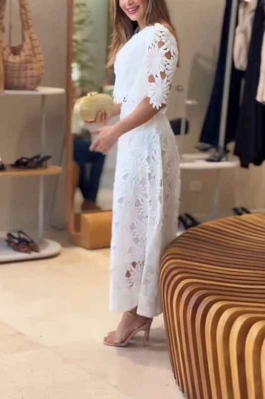 Floral cutout two-piece set