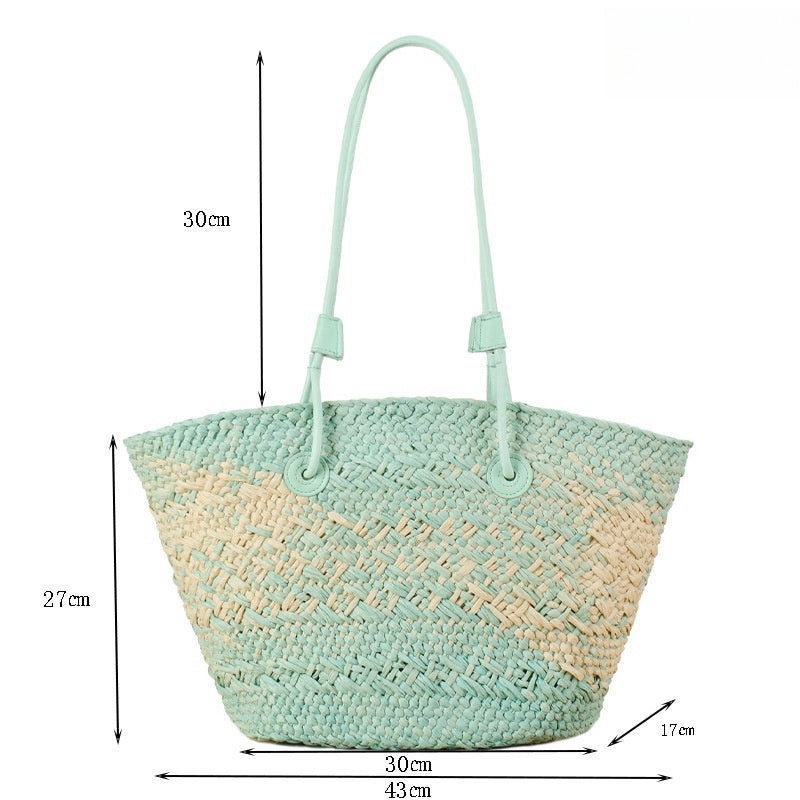 Crochet Market Bag Graded Bluegrass Woven Bag