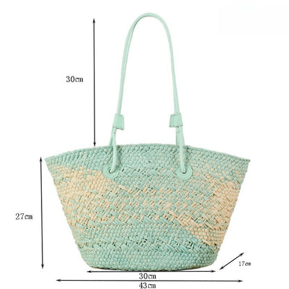 Crochet Market Bag Graded Bluegrass Woven Bag