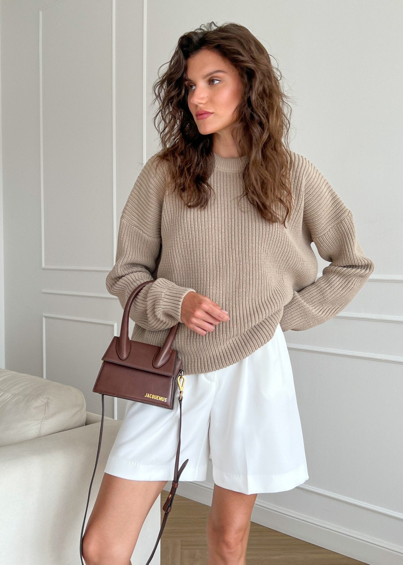 Loose Sweater Soft Fabric Round Neck Design