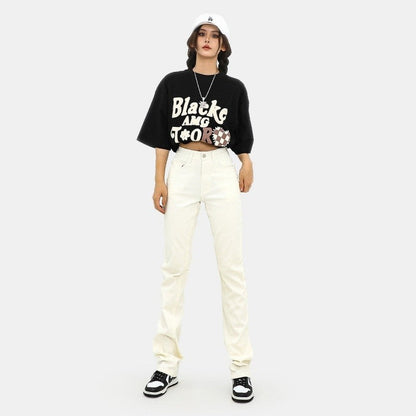 High-Waist Skinny Jeans Slim Fit Casual Trousers