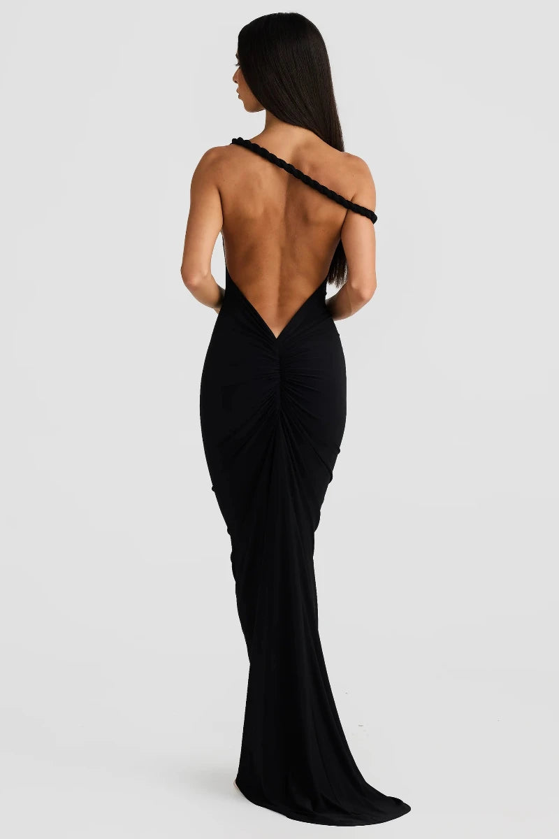 Convertible Stretch Gown With Multiple Necklines
