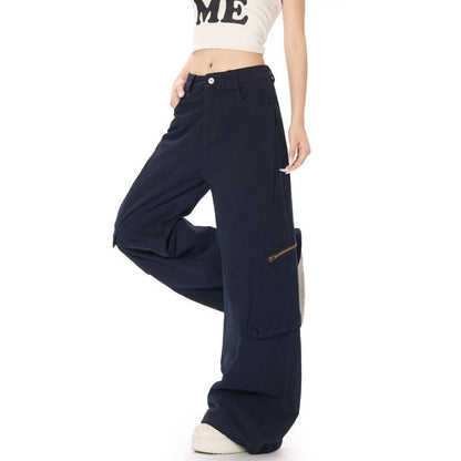 Straight Leg Cargo Pants Unisex Basic Style