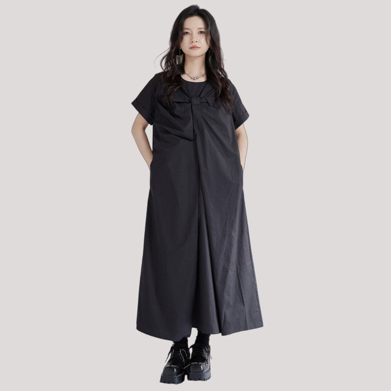 Solid Color Loose Fit Dress