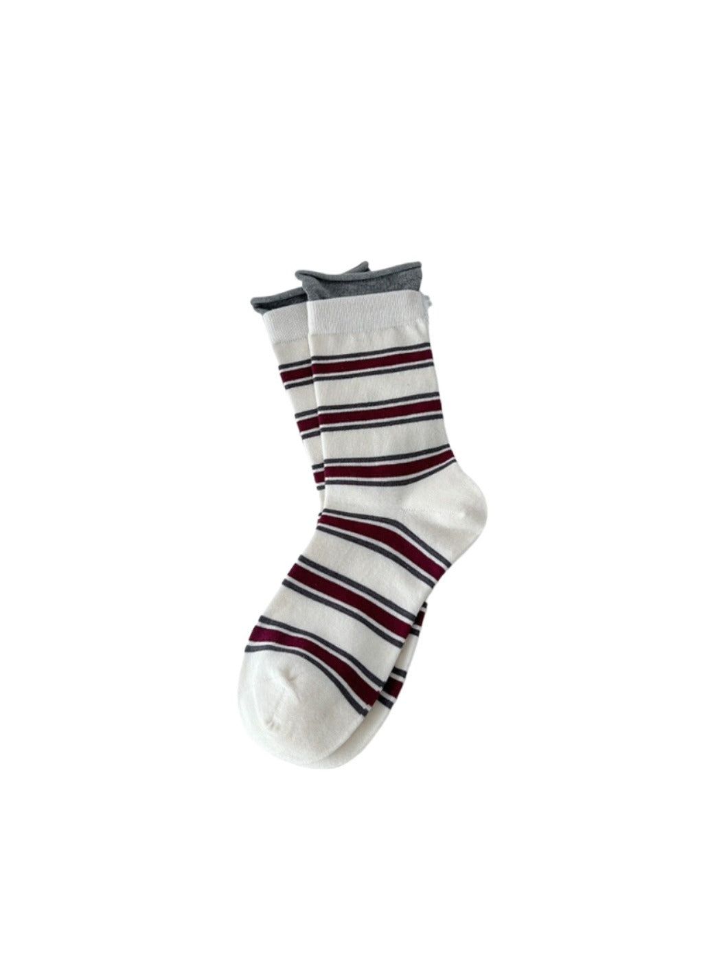 Rufia - Color-Block Crew Socks - Trendy &amp; Seamless
