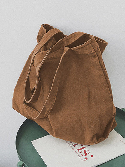Simple Solid Color Canvas Bag
