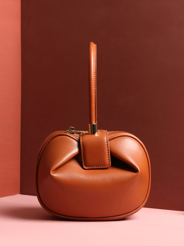 Retro Fashion Solid Color Three-Dimensional Handbags