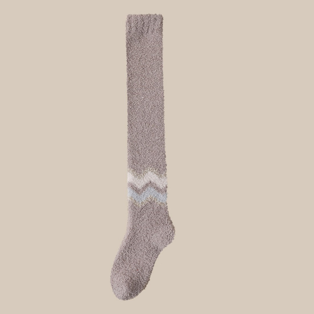 Rufia - Wavy Pattern Coral Fleece Long Socks