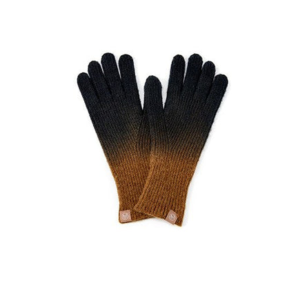 Gradient Color Rainbow Knit Gloves