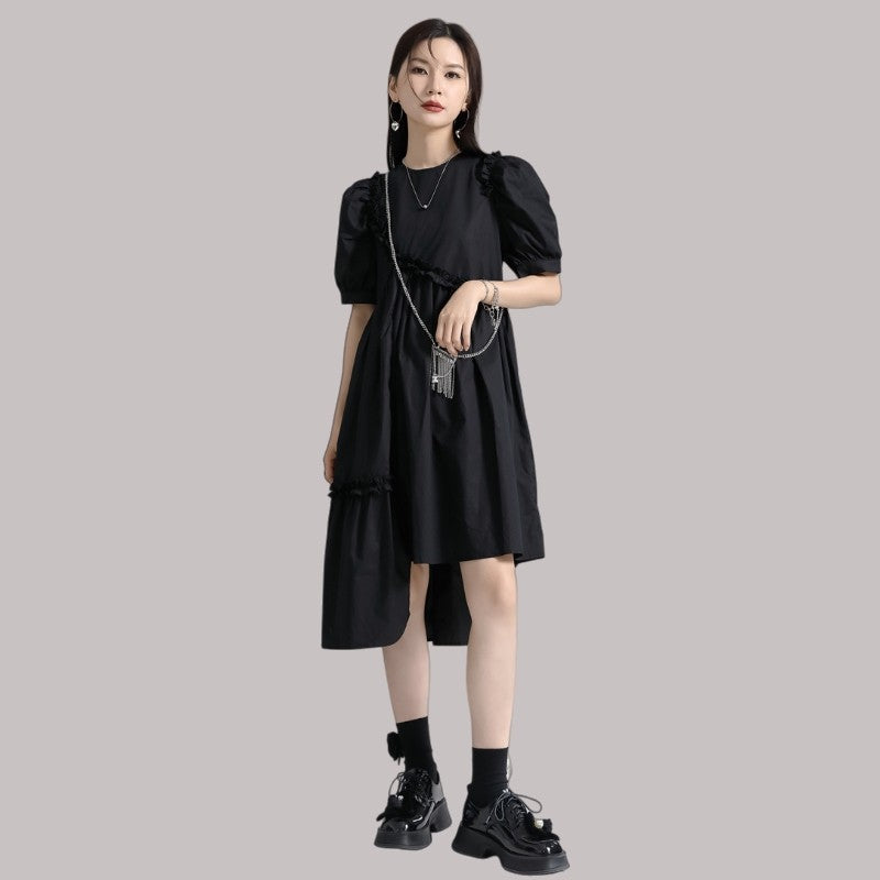 Puffed Sleeve Dress