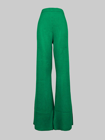 High Waisted Loose Contrast Color Pants Trousers