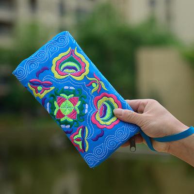 Yunnan Ethnic Embroidery Coin Purse Big Peony Women'S Cloth Bag Clutch Bag