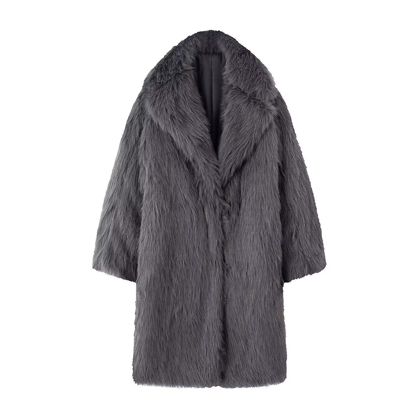 Faux Fur Plush Coat