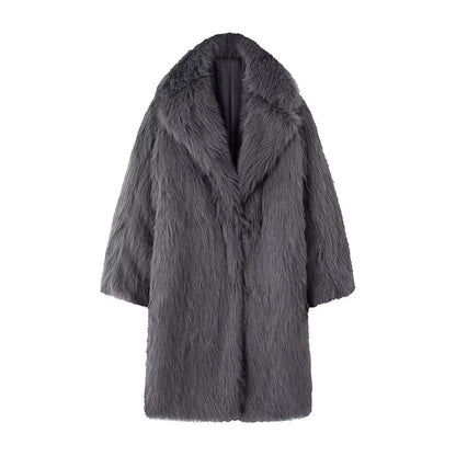 Faux Fur Plush Coat